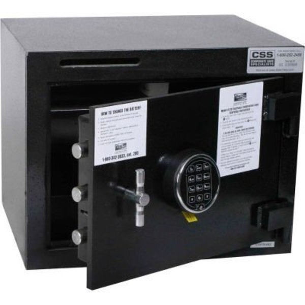 Fire King Security Products Cennox Deposit Slot Safe B1519S-FK1 19"W x 15"D x 15"H Electronic Lock - 1.95 Cu. Ft. Black B1519S-FK1